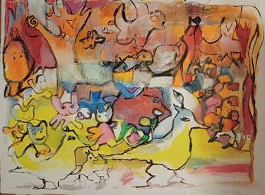 Original Expressionism Fantasy Paintings by Doina Enos