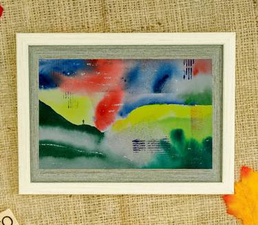 Abstract, Watercolor on handmade paper- 147 thumb