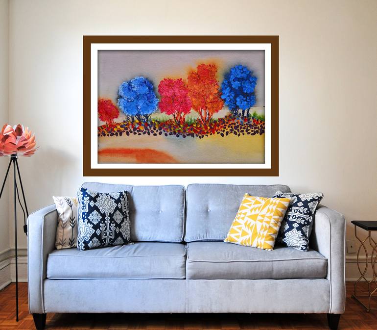 Original Abstract Landscape Painting by Mahesh Annapure