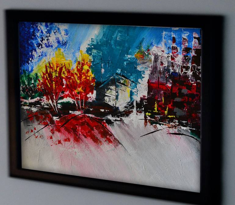 Original Abstract Landscape Painting by Mahesh Annapure