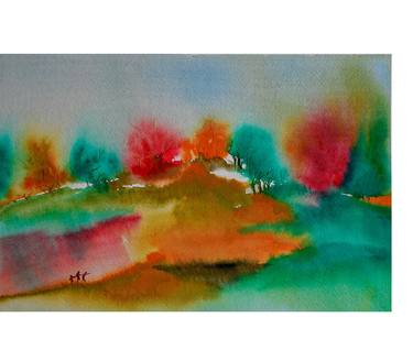 Original Abstract Landscape Paintings by Mahesh Annapure