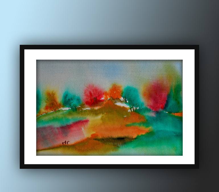 Original Abstract Landscape Painting by Mahesh Annapure