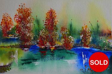 Vibrant floral bushes, Landscape abstract - 176 thumb