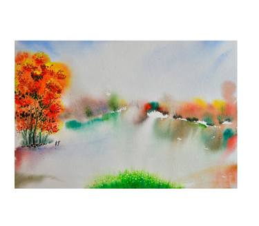 Couple in nature" - Landscape abstract original Painting- 178 thumb