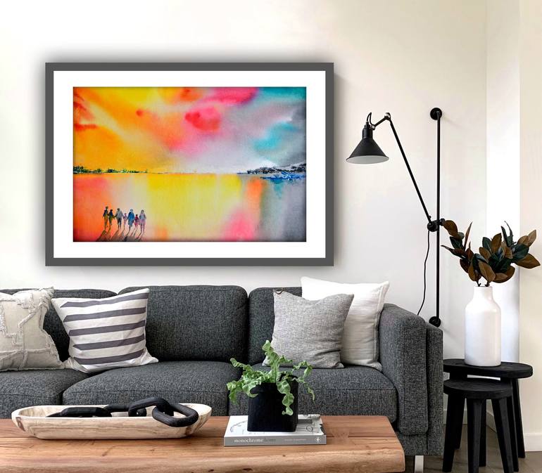 Original Abstract Seascape Painting by Mahesh Annapure