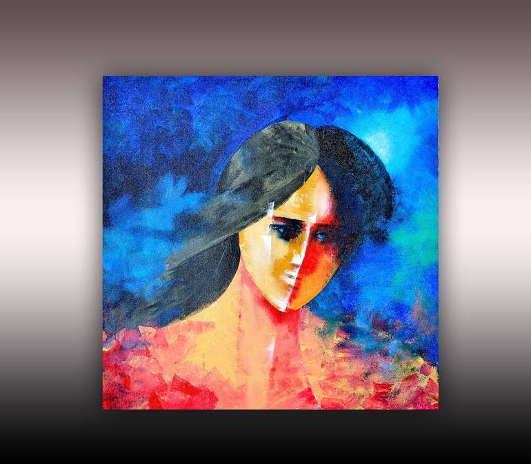 Original Abstract Women Painting by Mahesh Annapure