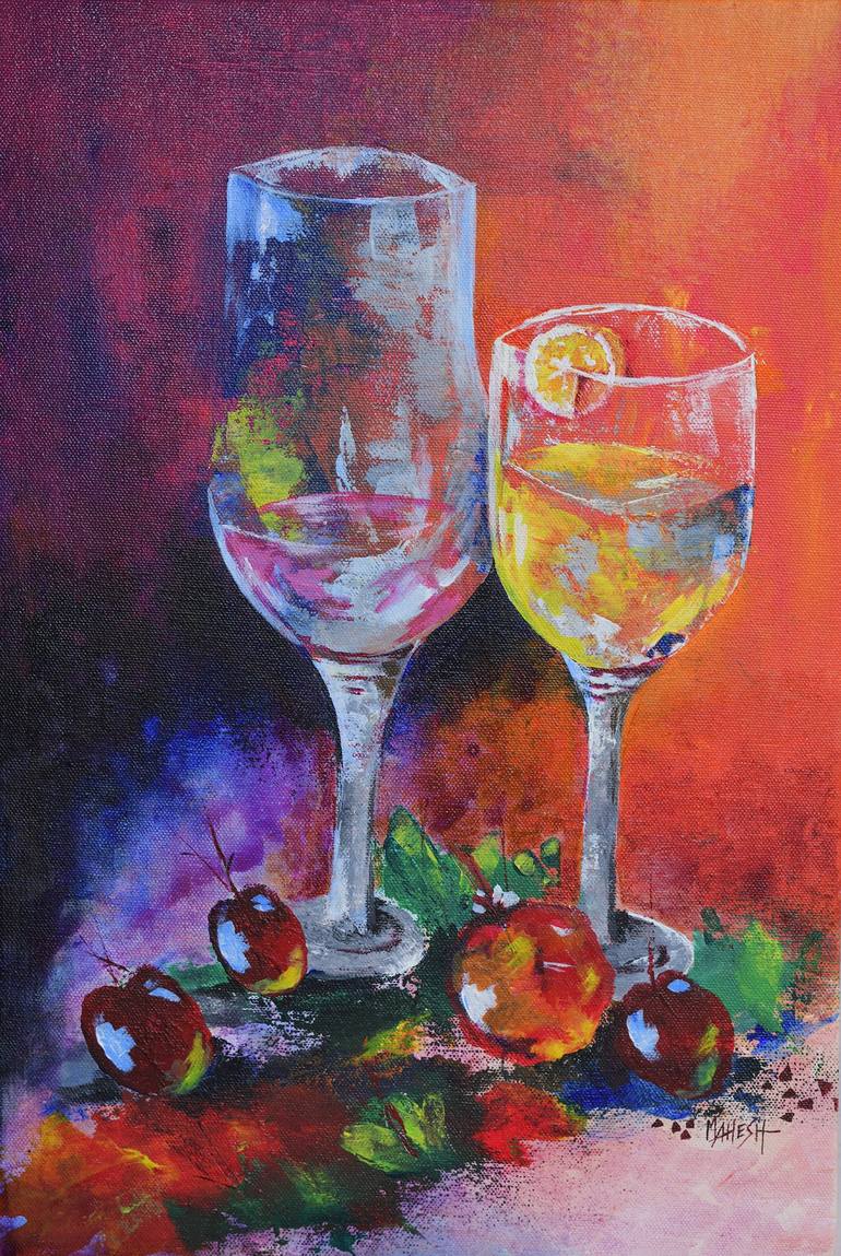 Original Abstract Still Life Paintings by Mahesh Annapure