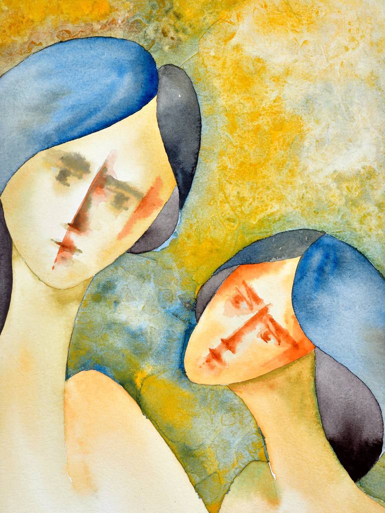 Original Abstract Expressionism Women Paintings by Mahesh Annapure