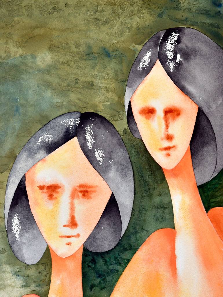Original Abstract Expressionism Women Paintings by Mahesh Annapure