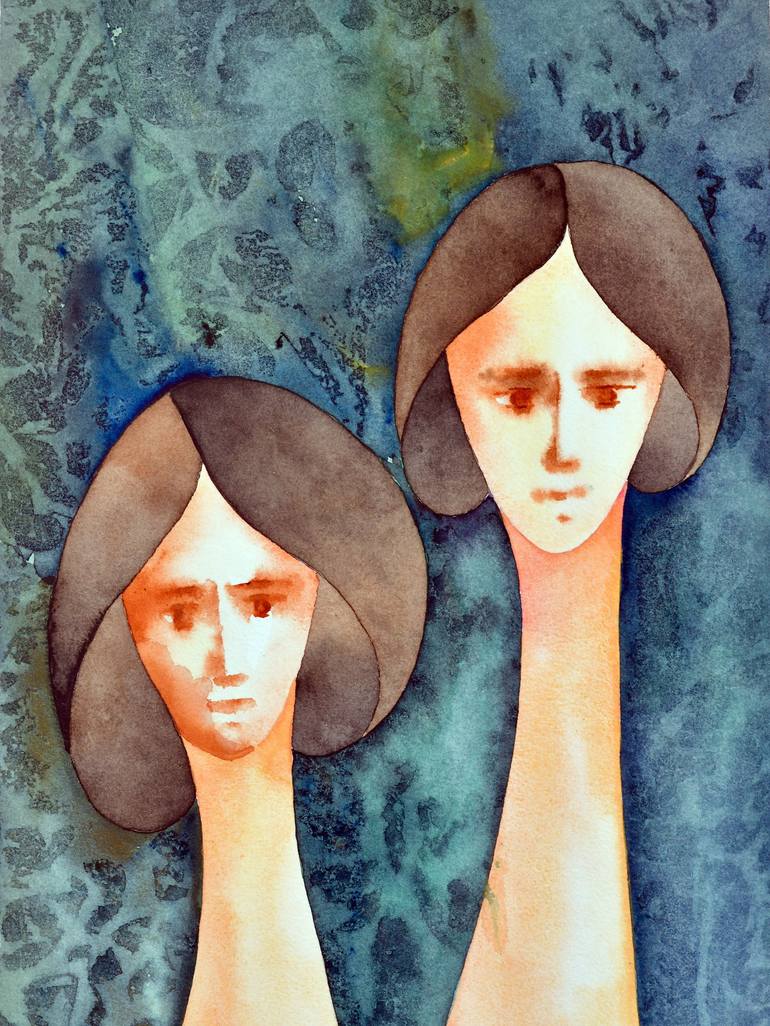 Original Abstract Expressionism Women Paintings by Mahesh Annapure