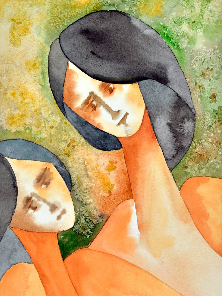 Original Abstract Expressionism Women Paintings by Mahesh Annapure