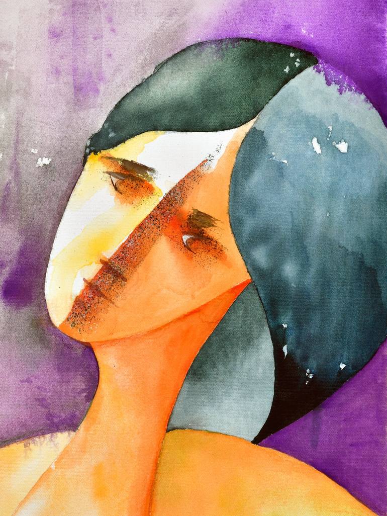 Original Abstract Expressionism Women Paintings by Mahesh Annapure