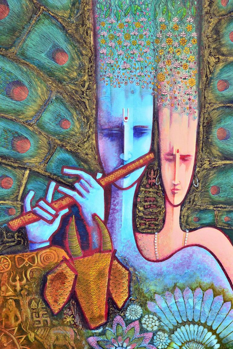 Original Abstract Expressionism Religion Paintings by Mahesh Annapure