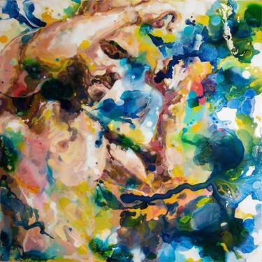 Original Abstract Men Mixed Media by Karim  Konrad