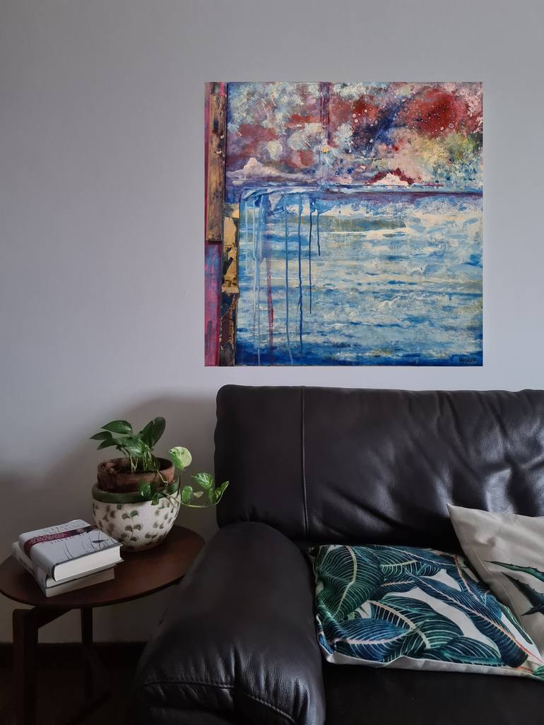 Original Abstract Seascape Painting by valeria morasso