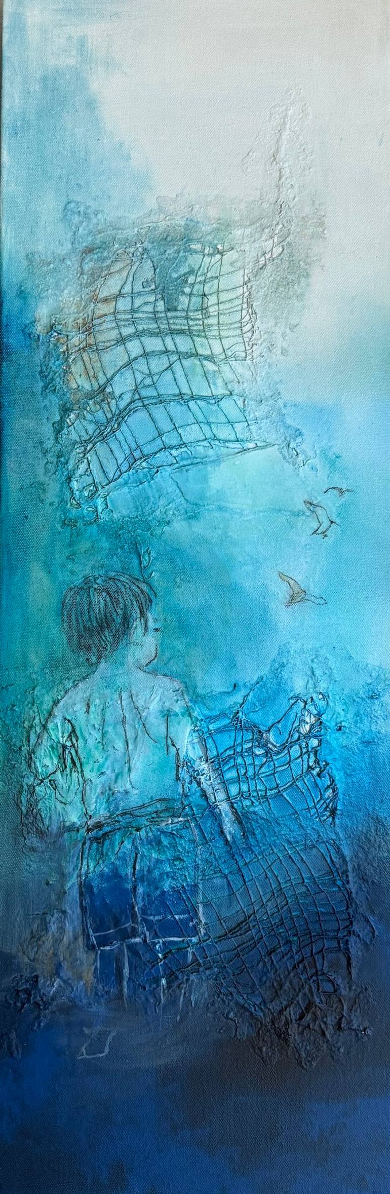 Original People Mixed Media by Pratima Aravabhoomi | Contemporary Art on Acrylic | Do the Birds Know the Way Home?