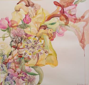 Print of Floral Paintings by Bosiljka Bakocevic
