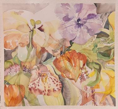 Print of Fine Art Floral Paintings by Bosiljka Bakocevic