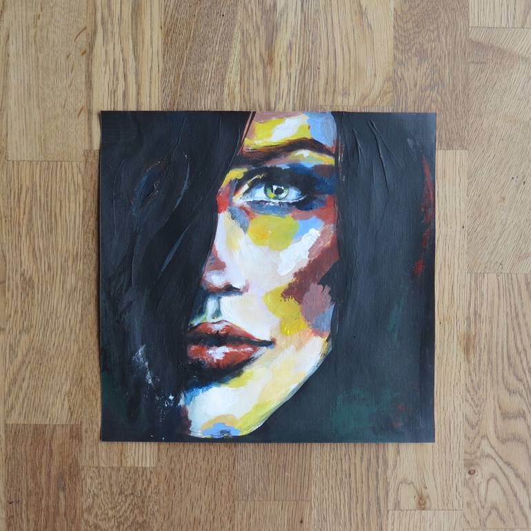 Original Abstract Expressionism Women Painting by Rita Gor