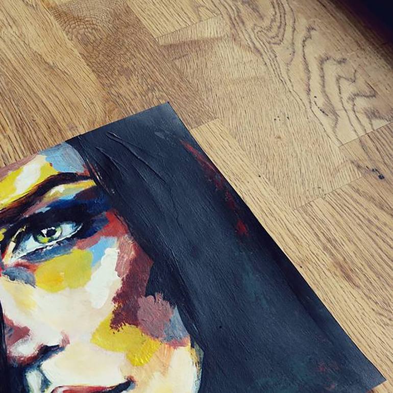 Original Abstract Expressionism Women Painting by Rita Gor