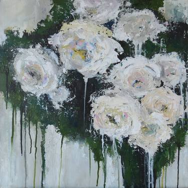 Original Abstract Floral Paintings by Rita Gor