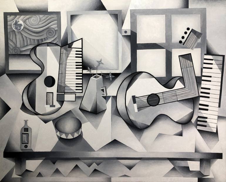 Original Modernism Still Life Paintings by Teixeira Leite