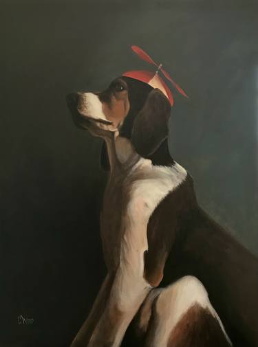 Original Fine Art Dogs Paintings by Carolyn Ward