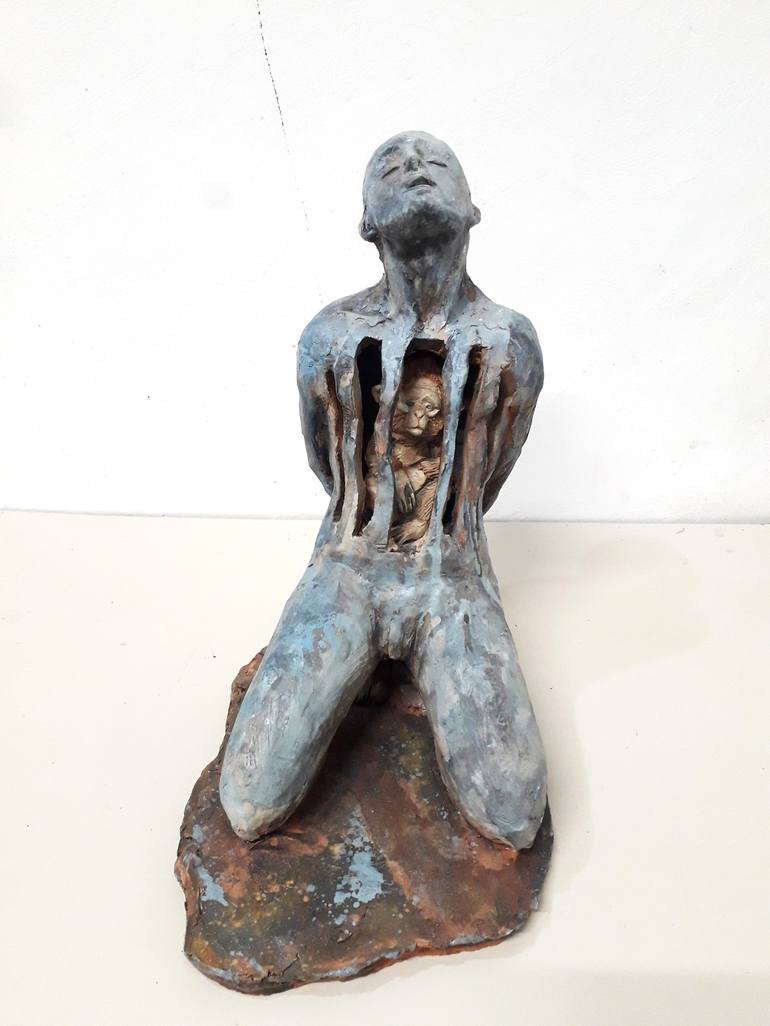 Original Men Sculpture by Francesco Marinaro