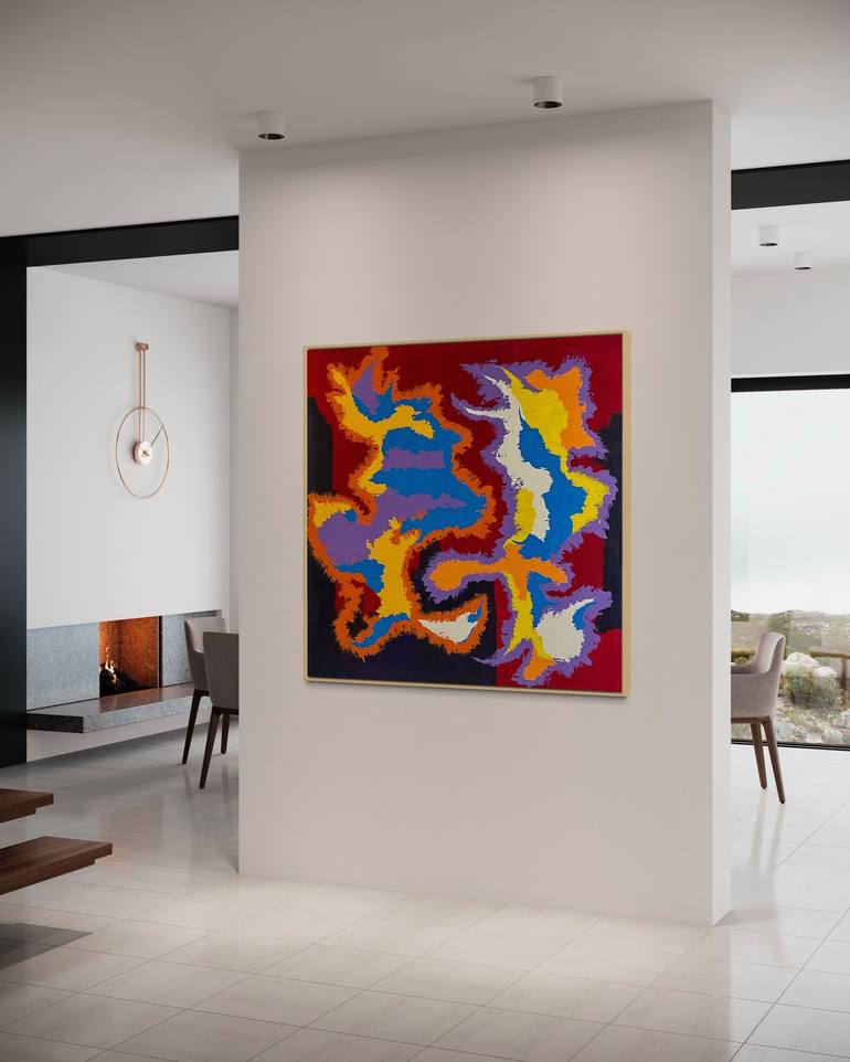 Original Abstract Expressionism Abstract Painting by Amor Osto