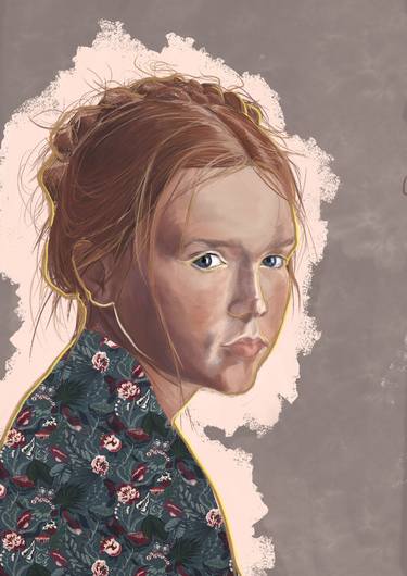 Print of Portrait Digital by Aliya Suyenishbayeva