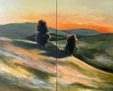 Original Expressionism Landscape Painting by Iryna Bondar