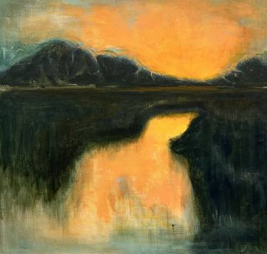 Original Expressionism Landscape Painting by Iryna Bondar