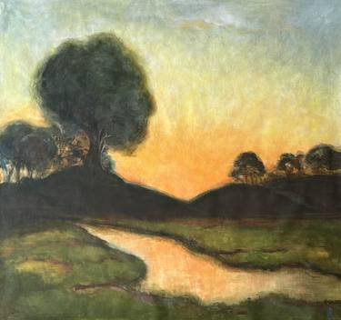 Original Expressionism Landscape Painting by Iryna Bondar