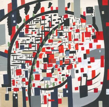 Original Abstract Architecture Paintings by hyeju cho