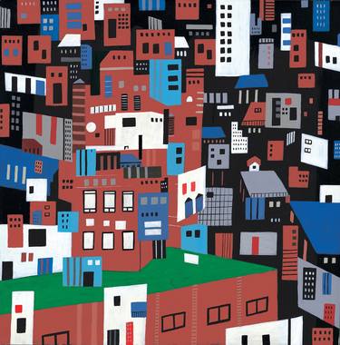Original Abstract Architecture Paintings by hyeju cho