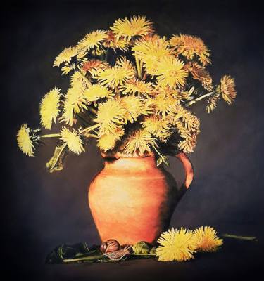 Original Photorealism Floral Paintings by MIKE SMITH