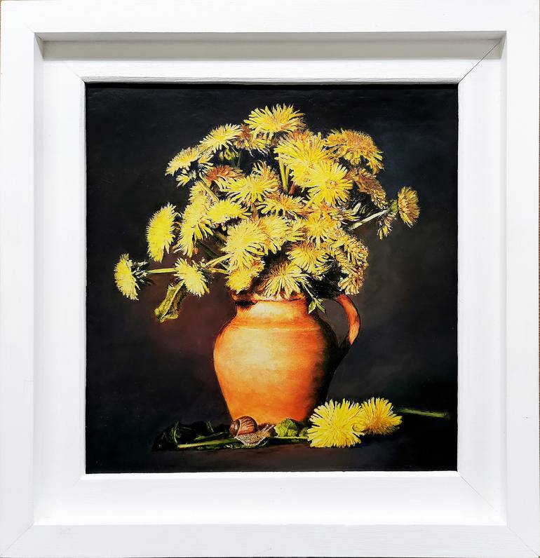 Original Photorealism Floral Painting by MIKE SMITH