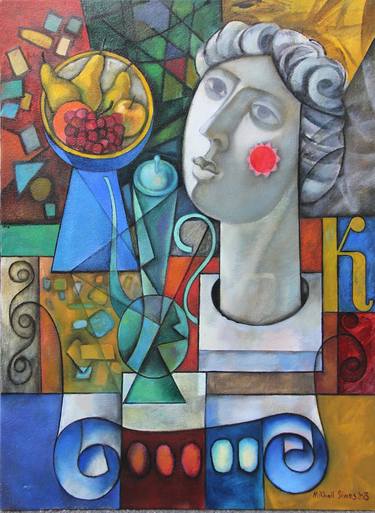 Original Cubism Abstract Paintings by Mikhail Siimes