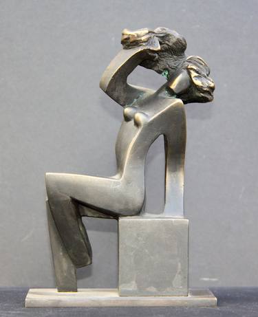 Original Cubism Women Sculpture by Mikhail Siimes