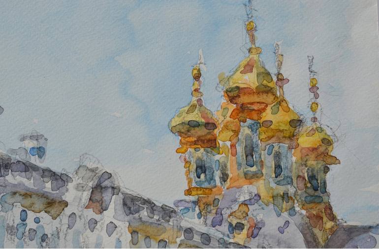 Original Expressionism Architecture Painting by Hennadii Volokitin