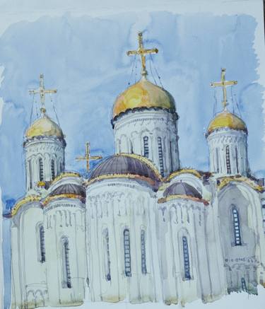 Print of Architecture Paintings by Hennadii Volokitin
