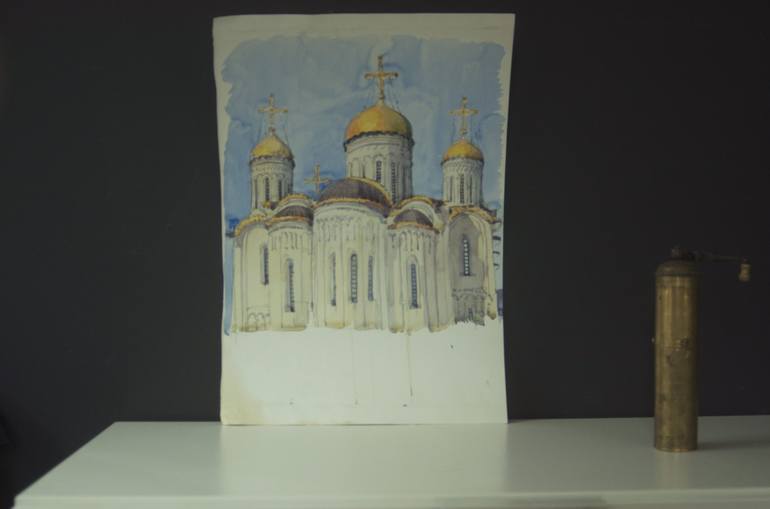 Original Conceptual Architecture Painting by Hennadii Volokitin