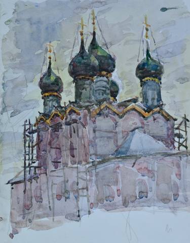Original Architecture Paintings by Hennadii Volokitin
