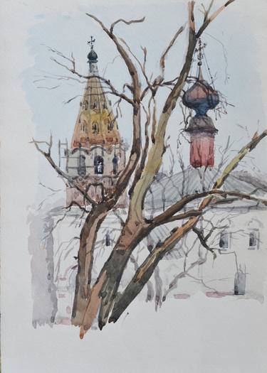 Print of Architecture Paintings by Hennadii Volokitin