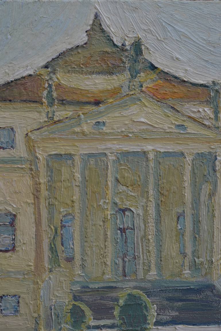 Original Conceptual Architecture Painting by Hennadii Volokitin