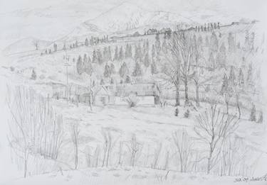 Original Landscape Drawings by Hennadii Volokitin