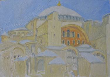 Original Expressionism Architecture Paintings by Hennadii Volokitin