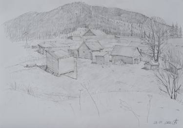 Original Landscape Drawings by Hennadii Volokitin