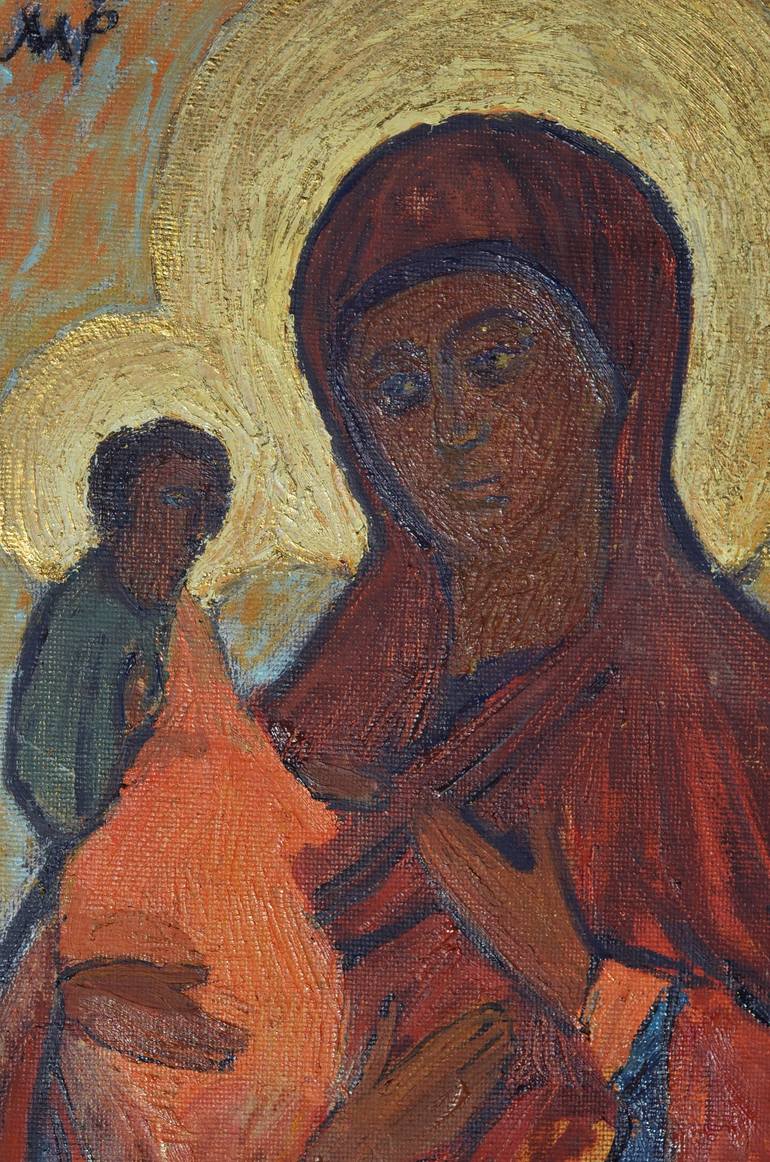 Original Expressionism Religious Painting by Hennadii Volokitin