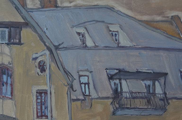 Original Expressionism Architecture Painting by Hennadii Volokitin